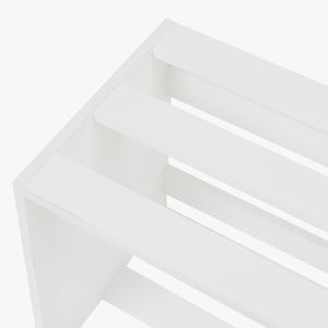 Tavolino Rønde 43x64x33 cm Bianco [en.casa]