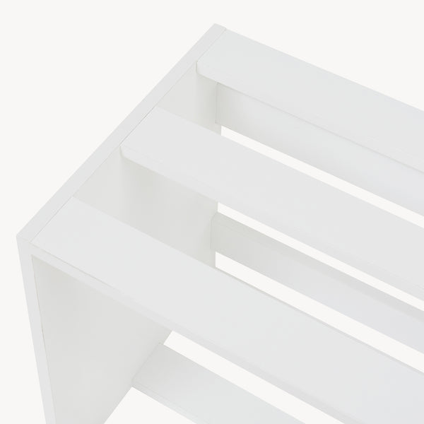 Tavolino Rønde 43x64x33 cm Bianco [en.casa]