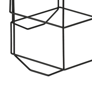 Set di tavolini Hørning set da 3 cestino in metallo nero / effetto marmo [en.casa]