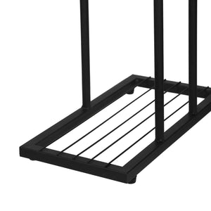 Scaffale Portapiante 'Beek' Mobile Espositore con Ripiani a Rete Organizzatore in Metallo per Vasi e Piante Portafiori - Nero [en.casa]