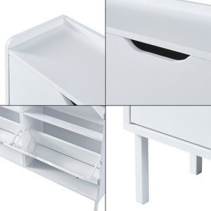 Scarpiere Kehmstedt 91x100x19cm Bianco [en.casa]