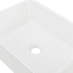 Lavabo da Appoggio Svendborg 13x40x30 cm Ceramica - Bianco [neu.haus] 