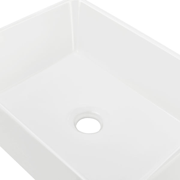 Lavabo da Appoggio Svendborg 13x40x30 cm Ceramica - Bianco [neu.haus] 