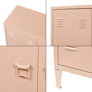 Armadietto da Ufficio Oripää in Acciaio 90 x 80 x 33 cm Marrone chiaro, opaco [en.casa]