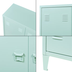 Armadio metallico Oripää - 90x80x33cm - Verde pastello