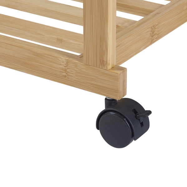 Appendiabiti su ruote Ilmajok in bambù [en.casa]