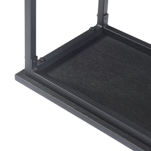 Mobile Portalegna Turku 112 x 60 x 30 cm Nero/Effetto Legno Scuro [en.casa] 
