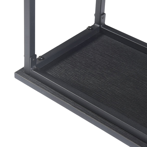 Mobile Portalegna Turku 112 x 60 x 30 cm Nero/Effetto Legno Scuro [en.casa] 