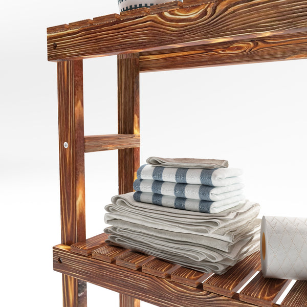 Scaffale Kinnula Sopra Lavatrice Gabinetto Sovrastruttura Salvaspazio 120 x 70 x 20 cm Legno Scuro [en.casa] 