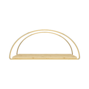 Mensola da parete Mynämäki 39x16x17 cm color oro [en.casa]