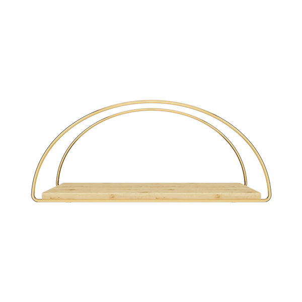 Mensola da parete Mynämäki 39x16x17 cm color oro [en.casa]
