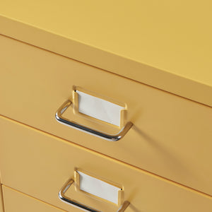 Cassettiera Kökar in Acciaio Mobile Archivio con 5 Cassetti e Rotelle - Vari Colori [en.casa] 