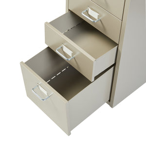 Cassettiera Kökar in Acciaio Mobile Archivio con 5 Cassetti e Rotelle - Vari Colori [en.casa] 