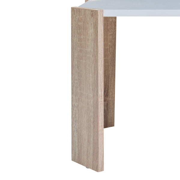 Tavolino da salotto Rantasalmi set da 3 bianco/effetto quercia [en.casa]