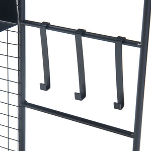 Griglia da parete Westre 70x60x11cm Metallo Nero [en.casa]