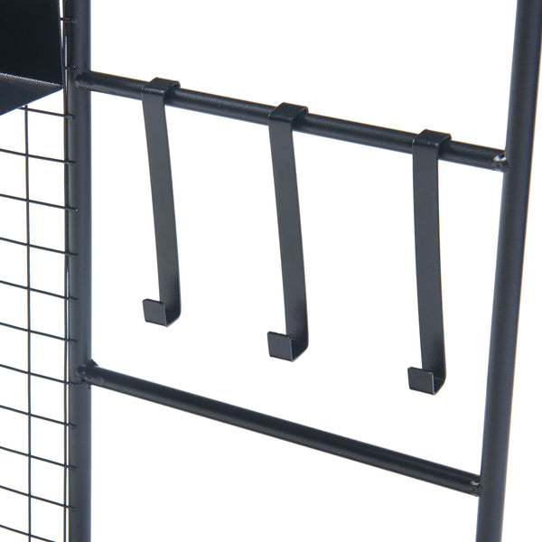 Griglia da parete Westre 70x60x11cm Metallo Nero [en.casa]