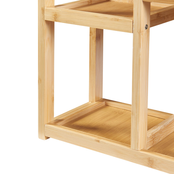 Mensola da bagno Höör 42x37x17 cm bambù [en.casa]