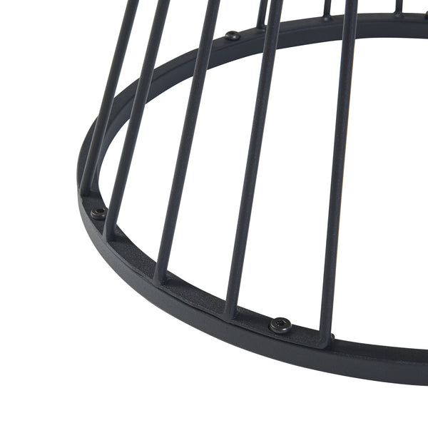 Tavolino Fossbergom Nero/effetto quercia [en.casa]