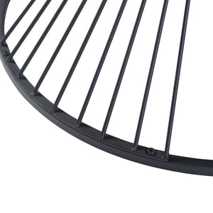 Tavolino Basso Fossbergom a Clessidra con 2 Piani Rotondi - Effetto Rovere / Nero [en.casa] 