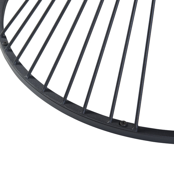 Tavolino Basso Fossbergom a Clessidra con 2 Piani Rotondi - Effetto Rovere / Nero [en.casa] 