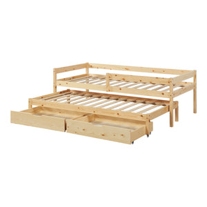 Letto a castello doppio Sonkajärvi 90x200cm Legno di pino naturale [en.casa]