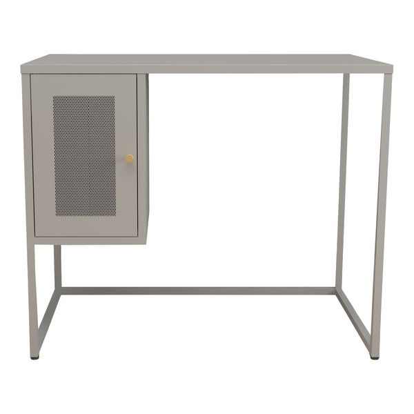 Scrivania Sund acciaio 75x100x50 cm grigio [en.casa]