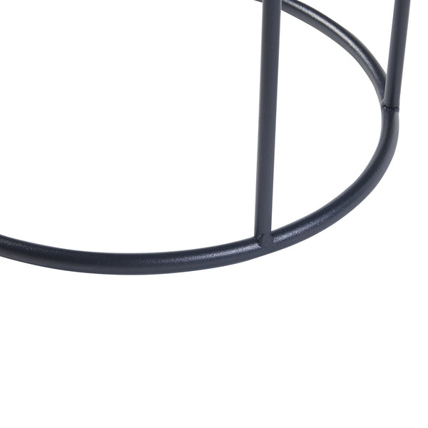 Set Osen di 2 Portapiante Incluso Custodia Cilindrica per Vasi - Metallo Nero [en.casa] 