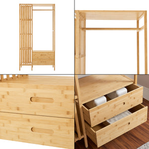 Appendiabiti Varanger 185x100x45 cm Bambù [en.casa]