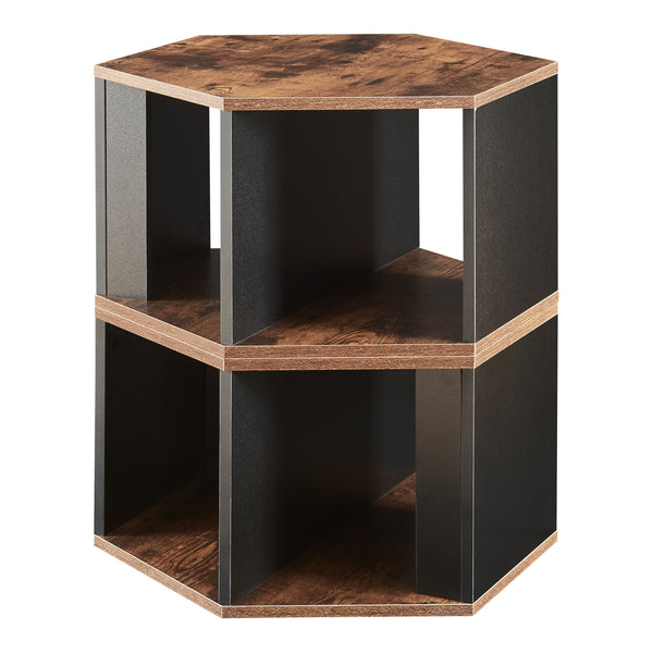 Set tavolino Molde 2 pz. Nero/effetto noce [en.casa]