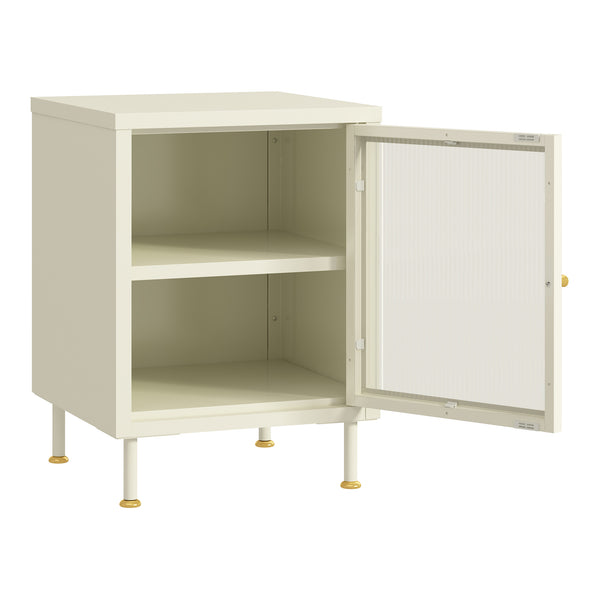 Mobiletto Lindau 56x40x40 cm Bianco crema [en.casa]