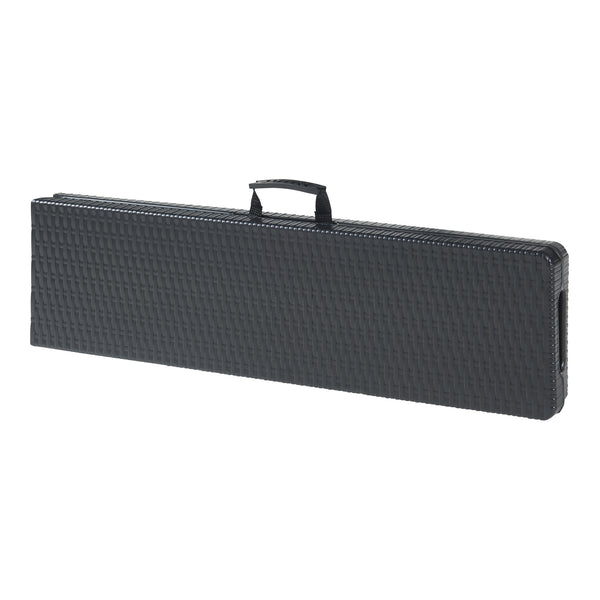 Set panca pieghevole Mark 2 pz. effetto rattan nero [en.casa]