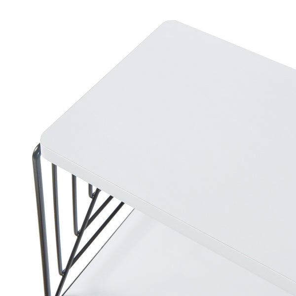 Mensola da parete Moss 39x18x23 cm Nero/Bianco [en.casa]