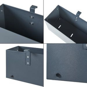 Fioriera Achtkarspelen 50x12x15cm Antracite [en.casa]