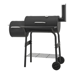 Carrello barbecue Arielli 115x110x64cm Nero [casa.pro]