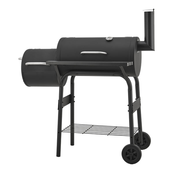 Carrello barbecue Arielli 115x110x64cm Nero [casa.pro]