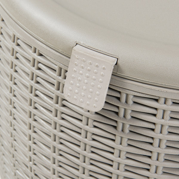 Sgabello con frigo Avetrana 44xØ40 cm Marrone chiaro [casa.pro]