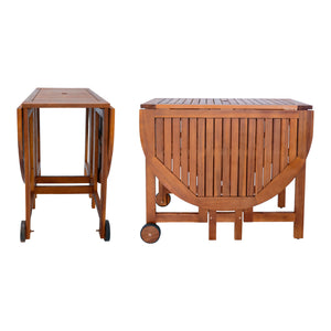 Set da Pranzo per Esterno Acerenza in Legno di Acacia Certificato FSC® [en.casa] 