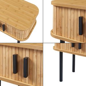Tavolino laterale Tvedestrand 48x30x45 cm Colore legno/Nero [en.casa]