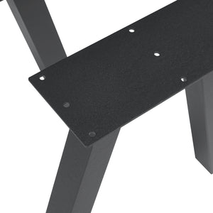 Struttura del tavolo set da 2 Mariager 42x40cm Nero [en.casa]