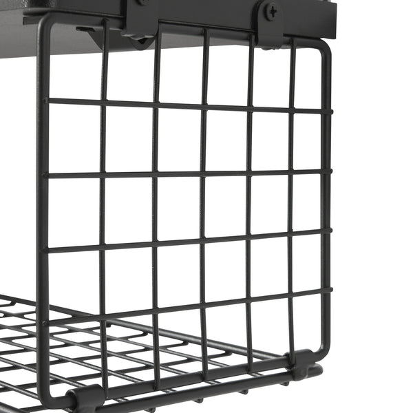 Mensola da parete Vik set da 2 nero [en.casa]