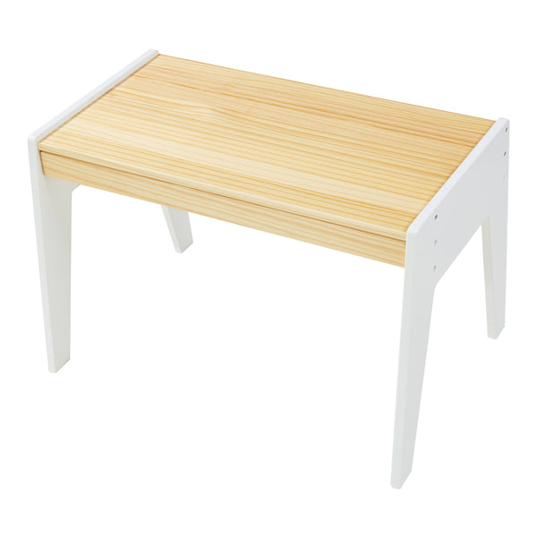 Scrivania per bambini con sedia Skinnskatteberg legno/bianco [en.casa]