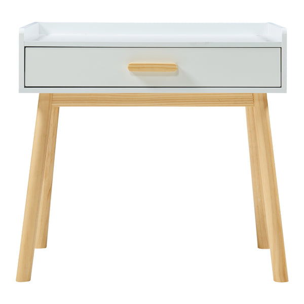 Scrivania per bambini con sedia Skjervøy legno/bianco [en.casa]