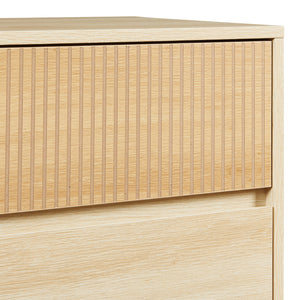 Comò Landskrona 80x80x40 cm con 3 cassetti effetto quercia [en.casa]