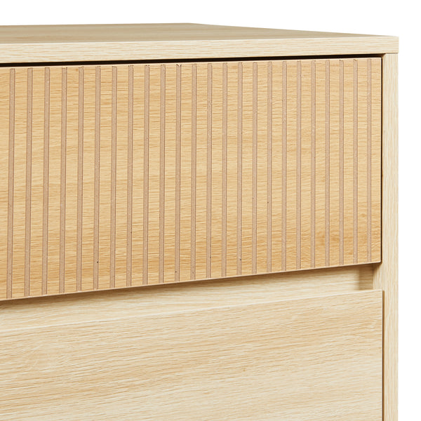 Comò Landskrona 80x80x40 cm con 3 cassetti effetto quercia [en.casa]