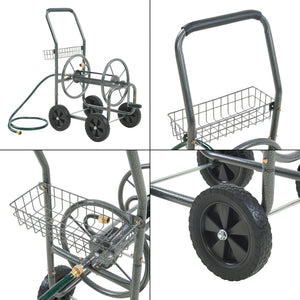 Carrello Avvolgitubo Gelibolu in Acciaio 84 x 48 x 93 cm pro.tec