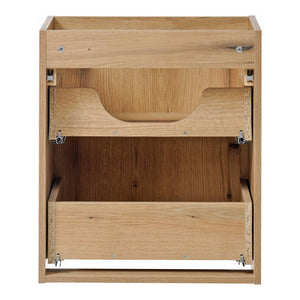 Set NEWPORT Mobile Pensile Sottolavabo con Lavandino e Specchio LED - Effetto Rovere [en.casa]