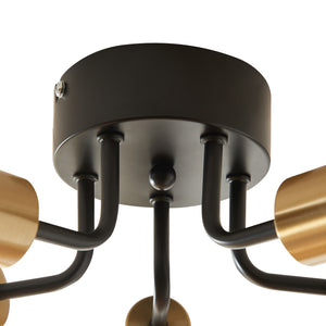 Plafoniera Barrow Nero/Oro [lux.pro]