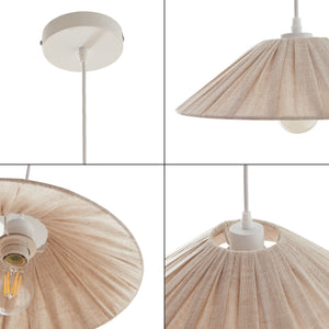 Lampada a sospensione Bridge Bianco/Beige [lux.pro]