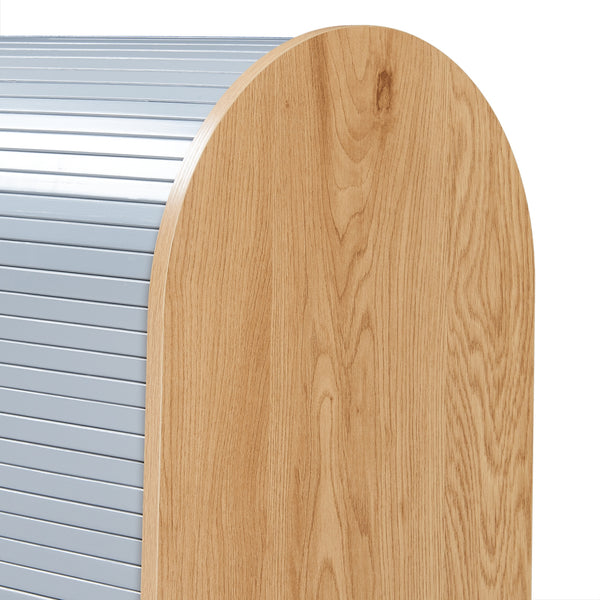 Armadietto con Anta a Serrandina Kavlinge 80x60x40 cm Naturale / Grigio [en.casa]