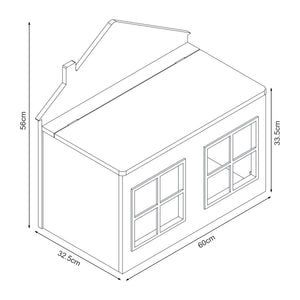 Scatola per giocattoli Vipsali 56x60x33 cm Verde menta/Bianco [en.casa]